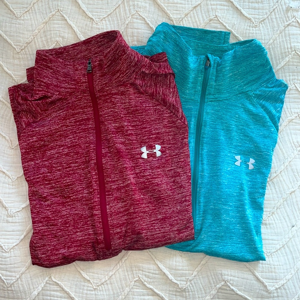 BOGO,  Under Armour Heatgear longsleeve zip shirts